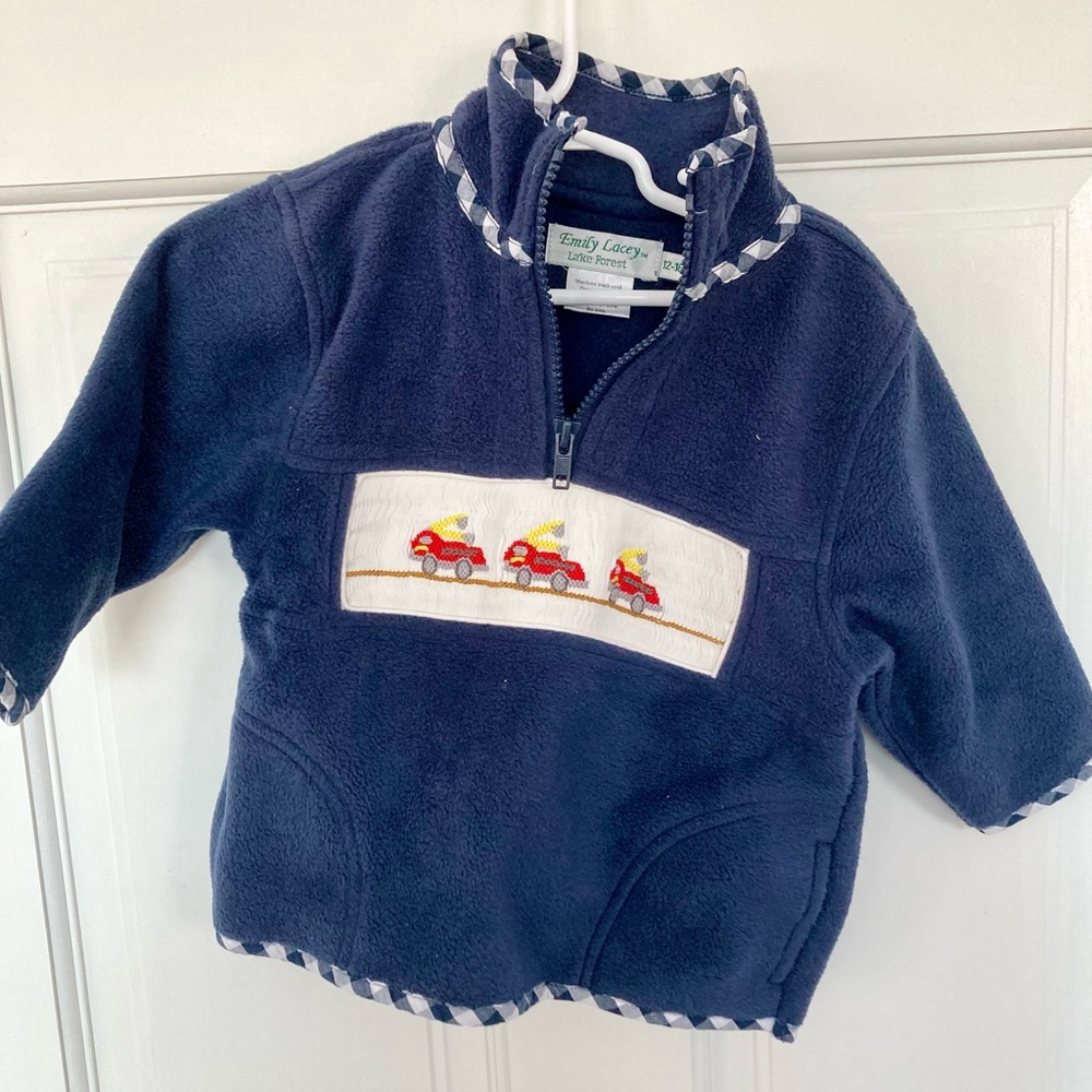 Firetruck Smocked Pullover